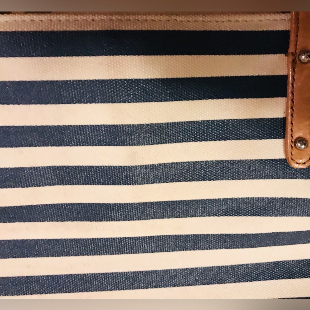 Beautiful Rebecca Minkoff nautical blue and white striped tote - Picture 9 of 14